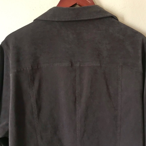 Vintage VENEZIA JEANS Faux Suede Lightweight Brown Jacket - Picture 5 of 8